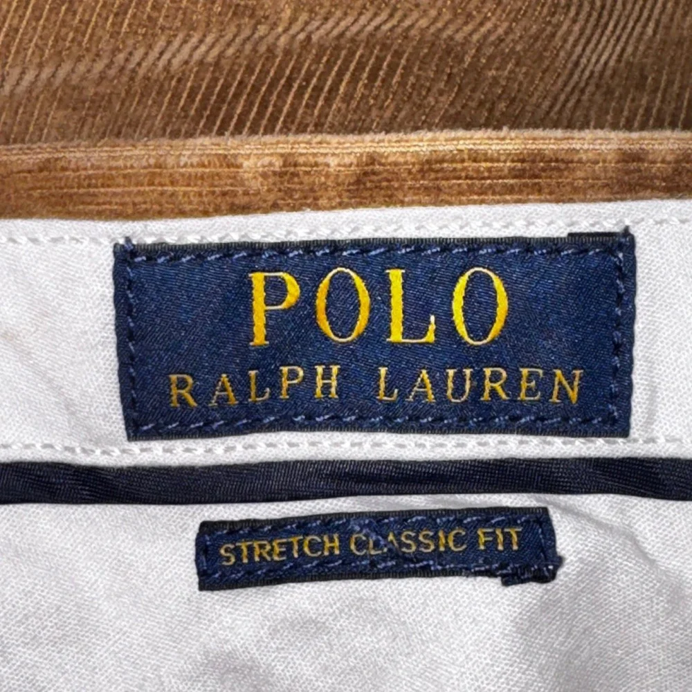 Polo Ralph Lauren Corduroy Pants Men 34/34‎ Brown Excellent Stretch Classic Fit